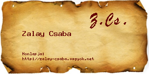 Zalay Csaba névjegykártya