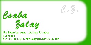 csaba zalay business card